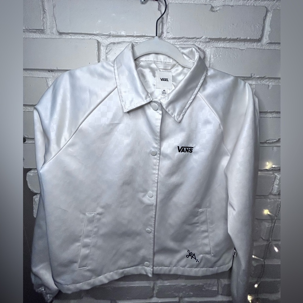 XS White Vans Bomber Jacket W/ Emblem Inside